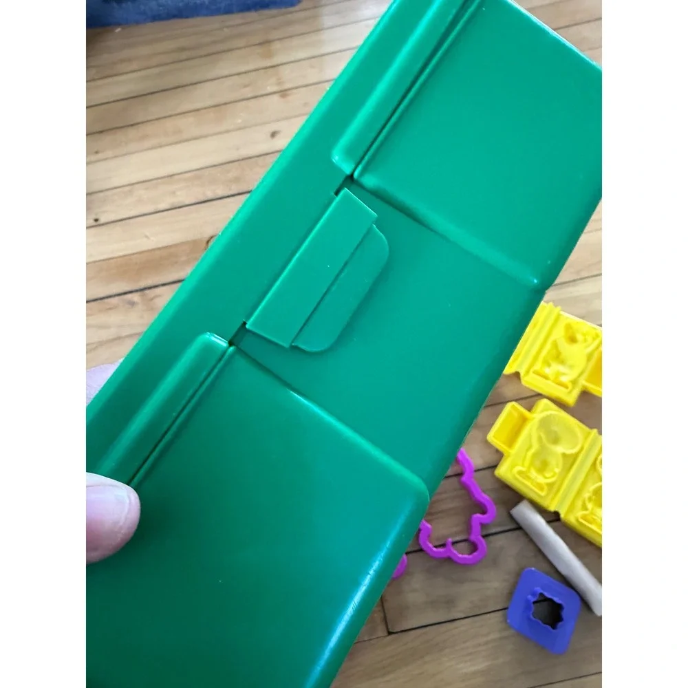 Vintage 90s Barney Play-Box Play-Doh Box with Molds and Shape Cutters 1993 Tonka